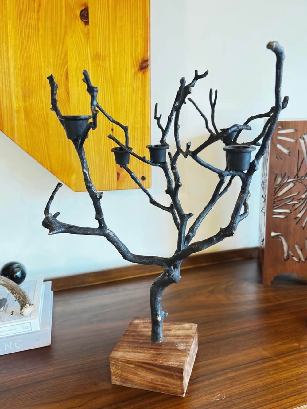 NEST Metal Branch Candelabra Twig Tree Candle Holder Rustic Decor